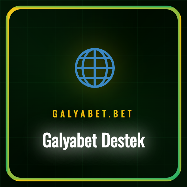 Galyabet Destek ekibiyle iletişim kuran bir kullanıcı ve platformun müşteri hizmetleri arayüzü.