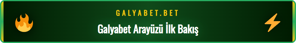 Galyabet bet adresinin kullanıcı dostu arayüzü ve ana sayfa navigasyon menüsü.