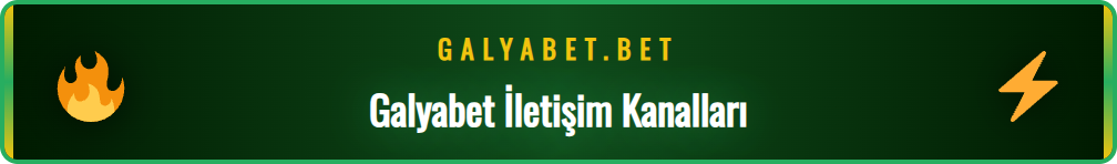 Galyabet canlı destek ve e-posta gibi iletişim seçeneklerinin listesi.